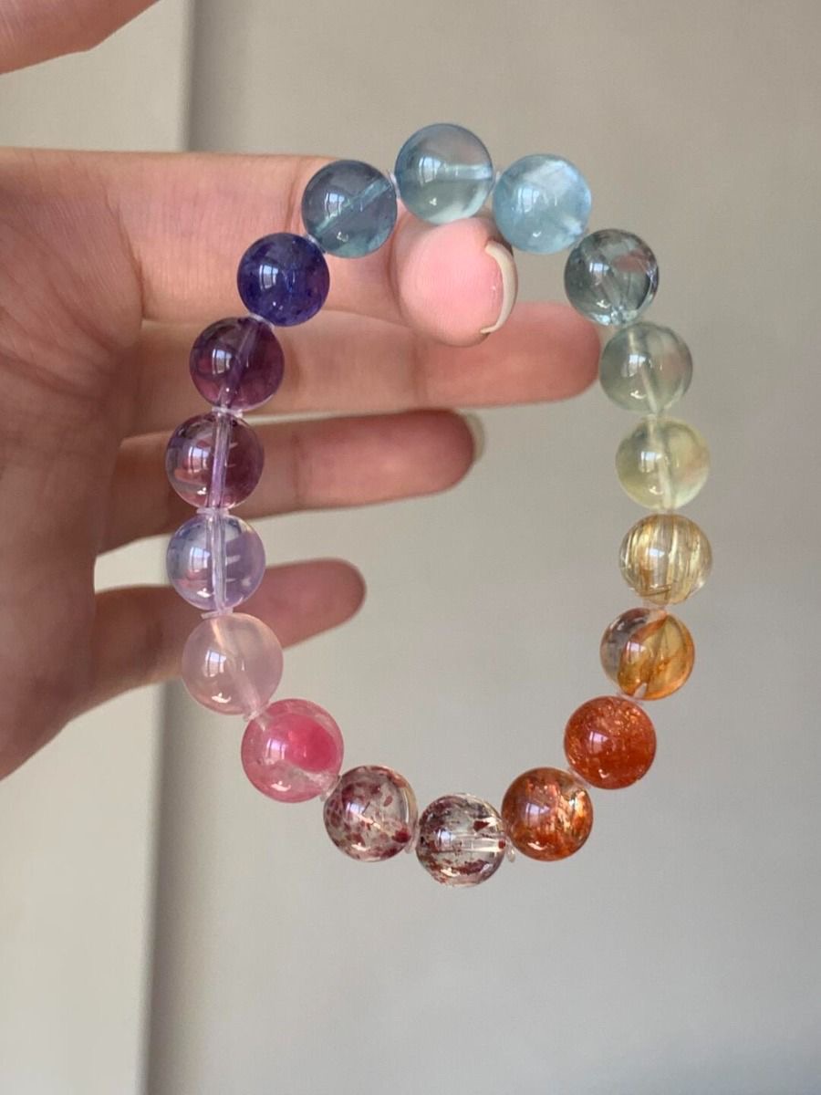 Seven chakra crystal bracelet